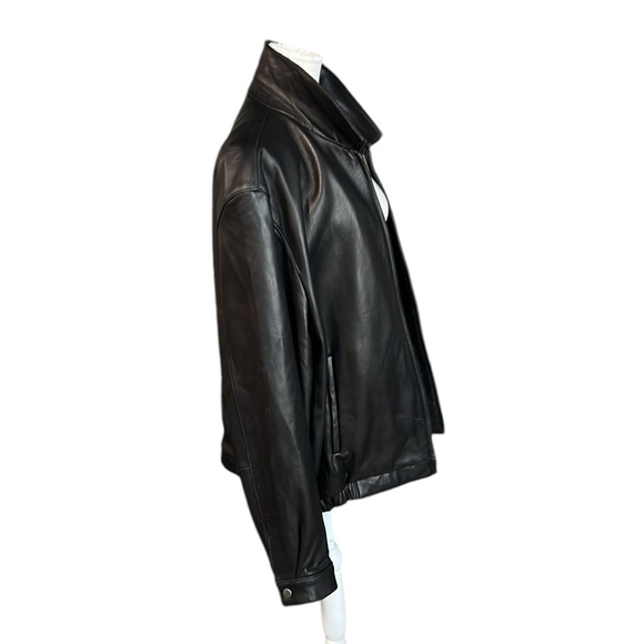 J Park Collection Long Sleeve Full Zip Up Lamb Leather Jacket Black Mens XXL - Picture 3 of 15
